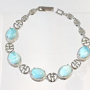 [블루케이] 하이퀄 밀크 라리마 원석 팔찌240605-01