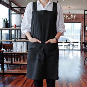 쉬라즈 바리스타 워싱 린넨 앞치마 차콜 카페 주방 공방 다용도