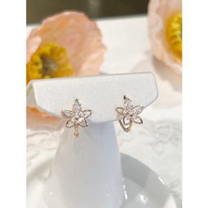 미니골드 14K 리즈 플라워 귀걸이 ETRM4398