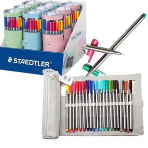 스테들러 화인라이너 20색 롤파우치+펜슬케이스 세트