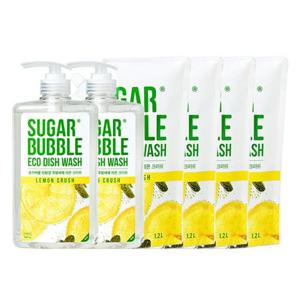 슈가버블 주방세제 레몬크러쉬 940ml x2 + 1.2L x4
