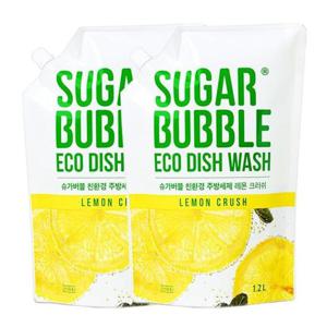 슈가버블 주방세제 레몬크러쉬 1.2L x2