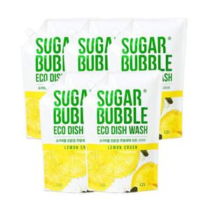 슈가버블 주방세제 레몬크러쉬 1.2L x5