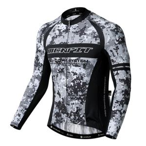 MCN 긴팔 싸이클 라이딩 자전거 져지 상의 저지 다크애쉬카모