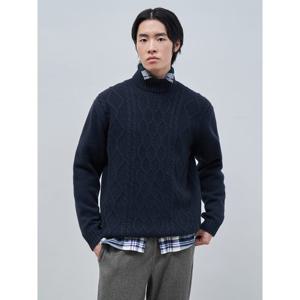 [빈폴멘] 피셔맨 터틀넥 니트  네이비 (BC4Z51C70R)