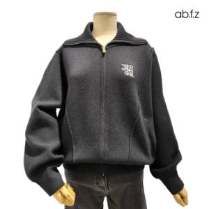 [에이비에프지]하이넥 루즈핏 집업 니트 가디건 APZ1HY39B