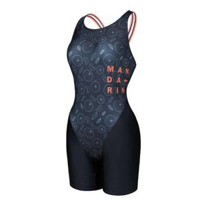 [레노마수영복]여성 3부 후르츠 X백 반신수영복 블랙 RN-LS2E856-BK