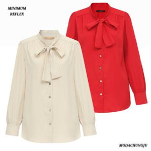 [미니멈]MD 리본 넥 버튼 블라우스 MD MYDGWB0870_CJ