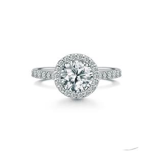 [GB] 랩그로운 다이아몬드 1캐럿 헤일로 파베 14K GOLD 반지 LRD22024D