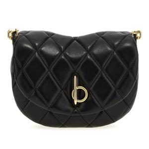 버버리 락킹 호스 퀼티드 가죽 크로스바디 백 8104628 BLACKGOL
