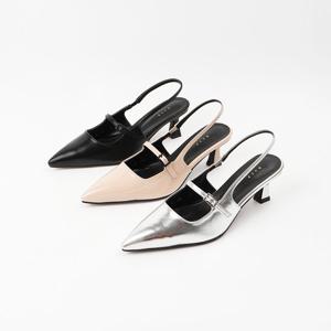 [신난다슈] 여성 슬링백힐 5cm 메리제인 슬링백 구두 펌프스힐 스틸레토 미들힐 NF252409