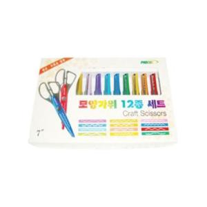 [오너클랜]인기상품 포코스 모양가위 12종세트 CS-01 핑킹가위 [