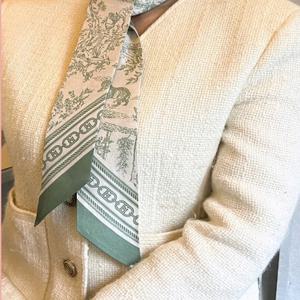 [헤지스] Toile de Jouy 그린 쁘띠 실크 스카프[ HISC4E310E1]