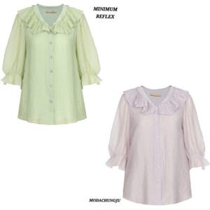 [미니멈]MD 러플 카라 쉬폰 블라우스  MD MXBAWB4150 MD_CJ