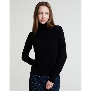 아떼바네사브루노 여성 24FW 블랙 단색 캐시미어100% 터틀넥 니트 VLSW4D507BK