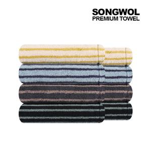 [송월타월] 호텔컬렉션 스트라이프 솔리드34 핸드타월 66g 5장