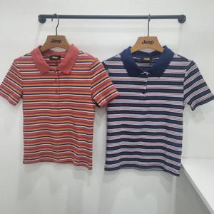 [지프]멀티 스트라이프 타이트핏 카라티 JQ2TSF213_JK