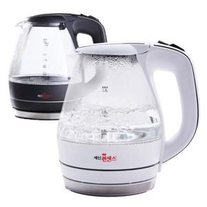 퀸센스1015 내열 강화유리 무선 전기주전자 1.5L 전기주전자 무선주전자 주방용주전자 전기포트 무선전기주