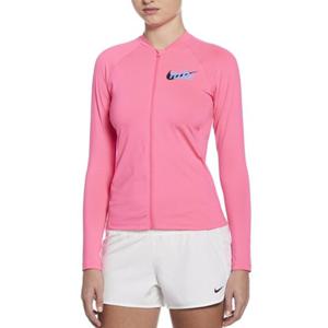 나이키스윔 NESSF325-678 여성 시그니처 스우시 풀 집업 롱 슬리브 하이드로가드 - 여성 래쉬가드