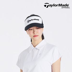 [테일러메이드] 여성용 골프 모자 25년 S S 여성용 골프 컬러블럭 리본 바이저 TWHVO6624 블랙(199)