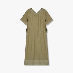 보브  (7195237101) 쉬폰 패치 스트링 원피스