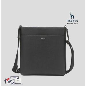 [헤지스] HJBA5E892BK_남성 블랙 로고배색 가죽 크로스백