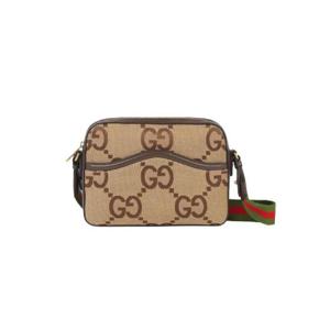 구찌 점보 GG 메신저 백 카멜 에보니 GG 캔버스 675891-UKMDG-2570