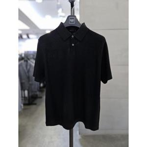 바쏘옴므 세이브존03 바쏘옴므 남자 봄 여름 티셔츠 블랙 PK 카라 반팔 니트 WSAGZ2GW07A