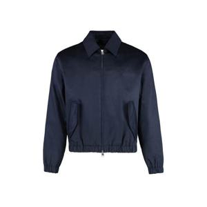 아미 ADC 코튼 새틴 지퍼 자켓 HJK040CO0103 4011 BLUE