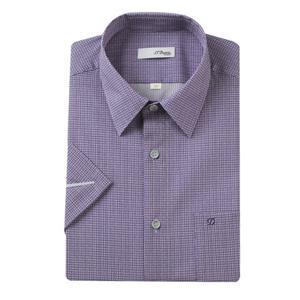 (듀퐁)25년 SS 신상 -SE5MM11HS115SPU(퍼플)- 일반핏 써커 체크 반팔셔츠