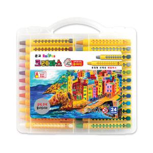 아트박스/아트피스 문교 레일크레파스 24색