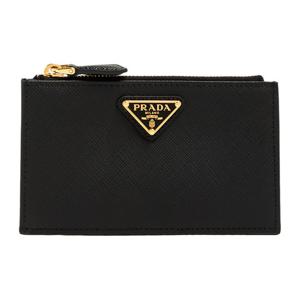 25FW 프라다 사피아노 가죽 카드지갑 블랙 1MC086 QHH F0002