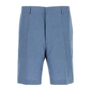 펜디 세룰리안 블루 리넨 블렌드 버뮤다 쇼츠 FB0821AU6Y F0U6K