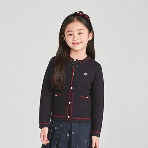 [닥스리틀]닥스리틀 아이코닉 배색 가디건 DTF10KC50M_NV