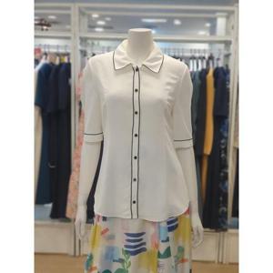 미니멈 세이브존07 배색 라인 블라우스 MXBGWB3140