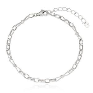 [티르리르]글로리 리본 실버 체인 팔찌 TBSSVW14133M