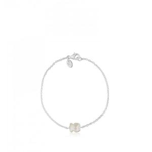 [토스(주얼리)][TOUS] 실버 컬러 패싯 마더오브펄 팔찌 615431670