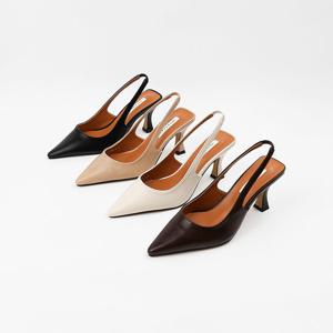 [신난다슈] 여성 슬링백 힐 7cm 4종 여자 스틸레토 펌프스 슬링백 구두 힐 미들힐 CA252308
