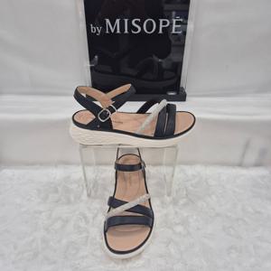 [미소페]By미소페 크로스 스트랩 큐빅 샌들 112HH424PG021 BLACK