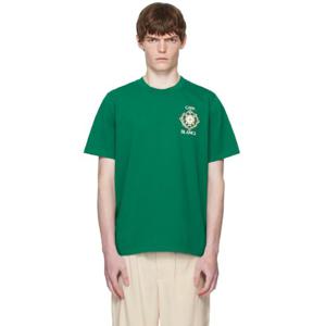 25 FW 카사블랑카 남성 그린 챔피언십 다이아몬드 티셔츠 252195M213053