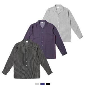 [모로엠]리브드 스트라이프 남성 셔츠 DMG-SHA-Q4396456