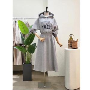 [포커스]  23FW2K9OP5233_레터링 밴딩 후드 롱원피스