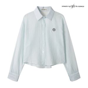 [나인식스뉴욕(영캐릭터)]알파벳 자수 숏 셔츠 NP8SH005M0