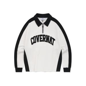 커버낫긴팔티 CQK CO2401CR05-WH 아치 로고 하프 집업 맨투맨 화이트