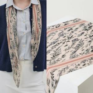 [헤지스] [Jardin] 핑크 플리츠 스카프 HISC5F390P2