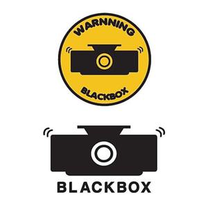 [ 블랙박스 알림스티커 시트지 ] 포인트 알림판 블랙박스표시 경고표지 경고사인 그래픽 컬러안내판 차량시트지 차량스티커 부착표시