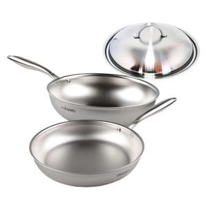 키친아트 유니크316 IH 통5중 무연마 후라이팬3종28+28궁+스텐커버