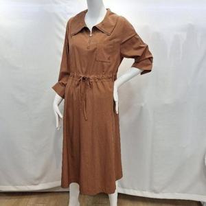 올리비아하슬러 HC04 브이넥 오픈 빅카라 캐쥬얼 원피스 OHEFOP102