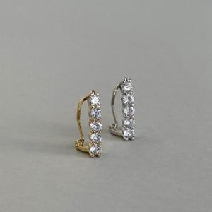 [엠던]  이터니티 큐빅 라인 이어커프 프롱세팅 귀찌