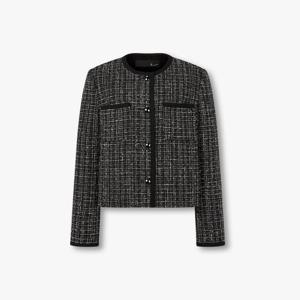 [지컷]라운드 넥 체크 트위드 자켓(7255310104)